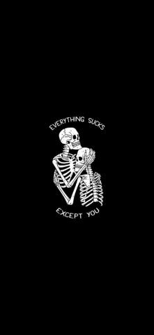 Toodepressedtolife Wallpaper Edgy Skull