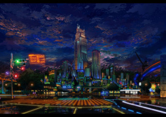Anime City Wallpaper