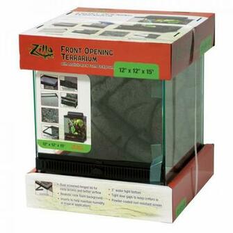 Zilla Front Opening Terrarium 12x12x15 Geckoworld Austin