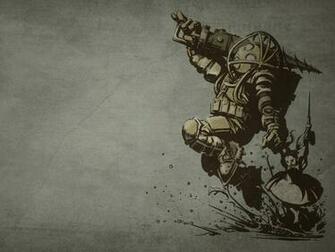 Big Daddy Little Sister Bioshock Wallpaper Background