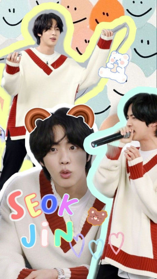 Jin Bts Cute Edit Wallpaper