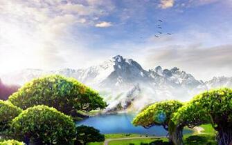 Wallpaper Spring Mountains Desktop HD Background