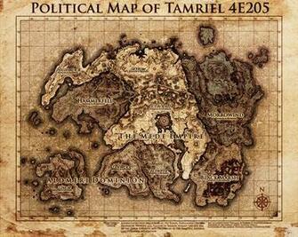 Elder Scrolls Politcial Map Tamriel By Dovahfahliil