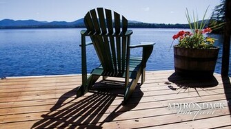 Adirondack Waterfront Computer Desktop Background
