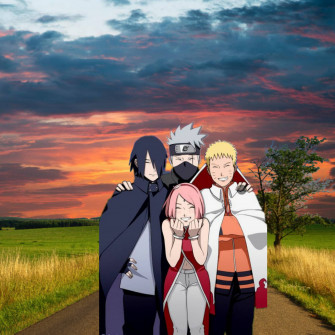 Team Naruto Ending iPhone Wallpaper