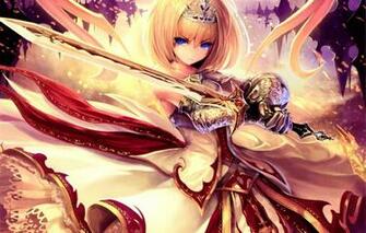 Wallpaper Girl Weapons Wings Sword Anime Art Tiara