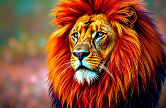 Colorful Lion Wallpaper