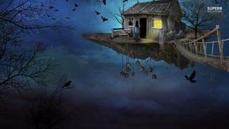 Haunted Floating House Wallpaper Pin HD
