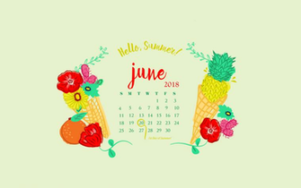 Cute June Calendar Printable