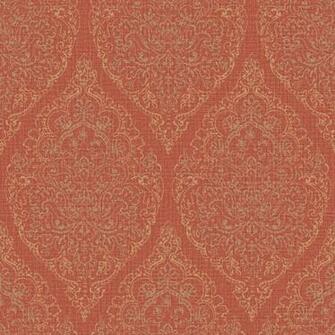 Grandeco Boho Chic Metallic Stencil Damask On Red Wallpaper 10m Roll
