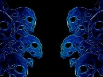 Related Pictures Blue Skull Wallpaper The Neon