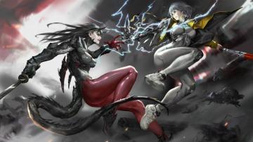 Sci Fi Girls Fighting 4k Wallpaper