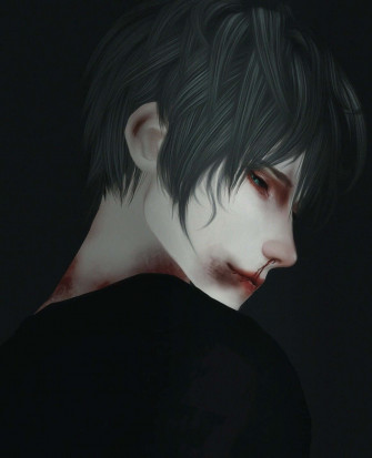 A Surreal Horror Anime Boy Stares From Dark World
