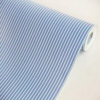 Blue Stripe Self Adhesive Wallpaper Home Decor Sample