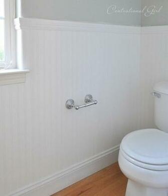Beadboard Wallpaper In Bathroom Cg
