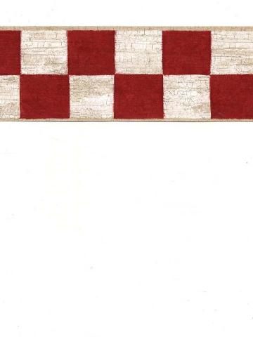 Red Checkered Wallpaper Border On