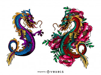 Japanese Dragon Tattoo Color Wallpaper