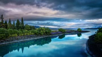 Nature Landscape River Clouds Trees Reflections Photography