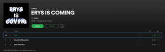 New Ep Called Erys Is Coming Contains Tracks From Album