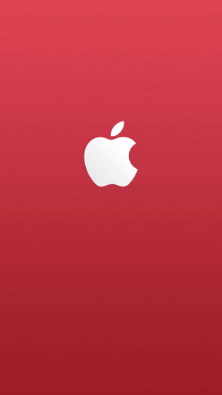 White Logo On Red Amazing Apple HD iPhone Wallpaper