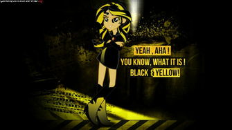 Black And Yellow Sunset Shimmer Wallpaper By Viperdash Gfx On
