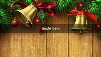 Photo Christmas Bells Background Gold Red Seasonal