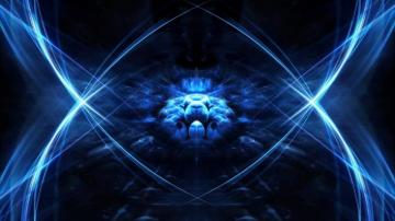 Light Abstract Blue Black White Bubbles Wallpaper