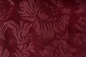 Velvet Damask A Lovely Rich Red With Gaufraged Floral