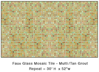 Casart Coverings Colored Faux Glass Mosaic Tile