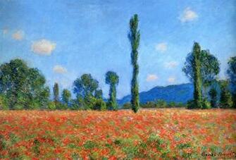 Poppy Field Claude Monet Paintings Wallpaper Image