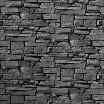 Dax Dry Stone Wall Slate Brick Effect Vinyl Wallpaper Roll