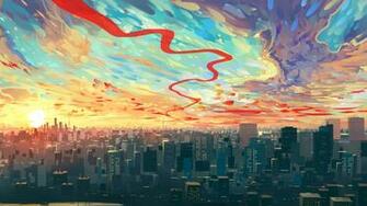 City Art Sky Buildings Wallpaper Background Full HD HDtv FHD