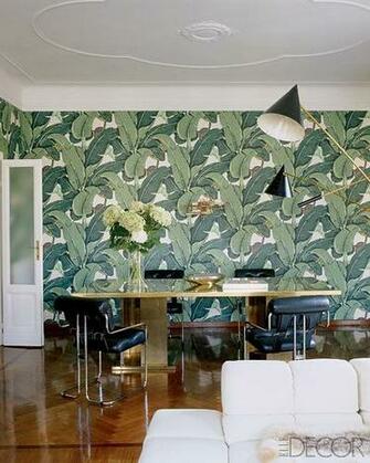 Banana Leaf Wallpaper Hinson Martinique Nate Berkus
