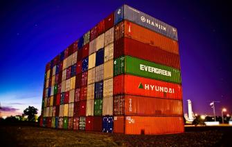 Wallpaper Port Night Usa Container Image For Desktop