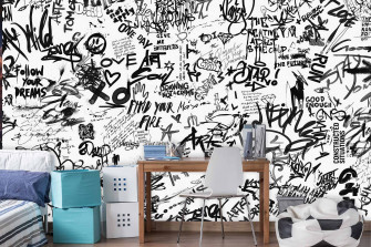 Black And White Graffiti Wallpaper
