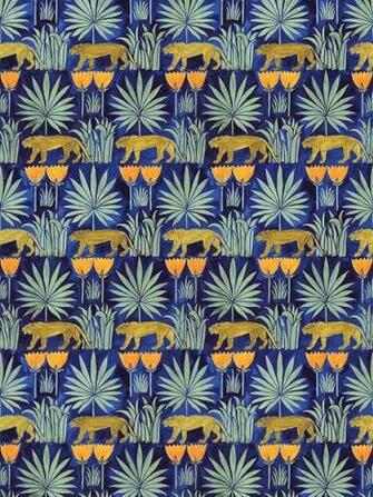 C F A Voysey Lioness And Palms Wallpaper From The V Archive