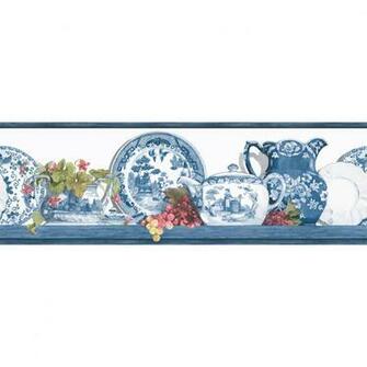 Roth Blue Willow Prepasted Wallpaper Border At Lowes