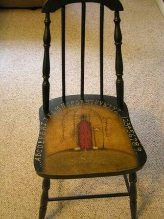Simply Primitive Decorating Ideas Image Of Handpainted Prim Chair