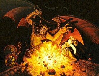 The Hobbit Film Wallpaper Gandalf Balrog