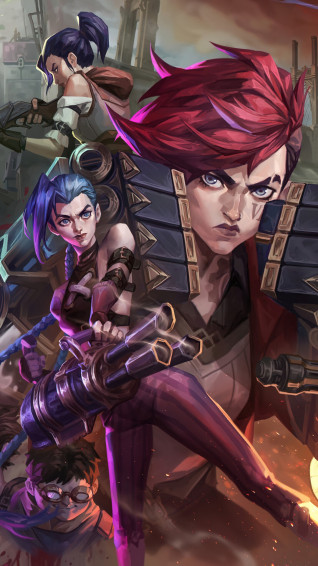 Vi Caitlyn Arcane Series Tv Lol League Of Legends Wallpaper