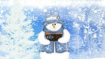 Wallpaper Winter Snowman HD Background Desktop