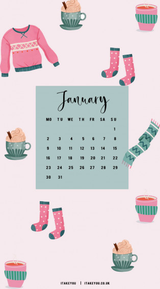 January Wallpaper Ideas For Scarf Sweater Pink Cup I