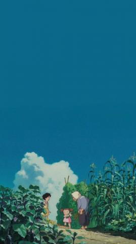 Usagi On Ahh Studio Ghibli Background Artwork