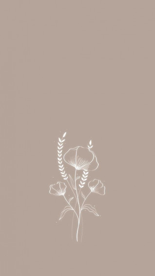 Simple And Aesthetic Floral iPhone Android Wallpaper