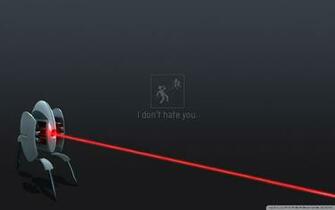 Portal Turret I Don T Hate You Ultra HD Desktop Background