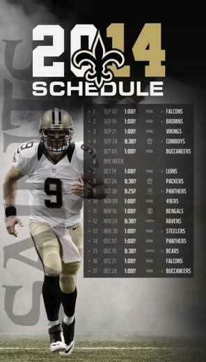 Back Gallery For Saints Schedule