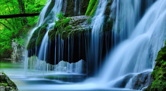 Long Exposure Waterfall Green Nature River Rare