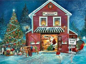 Santa S Workshop Wallpaper