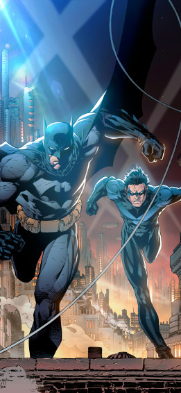 Batman And Nightwing Art iPhone Xs X