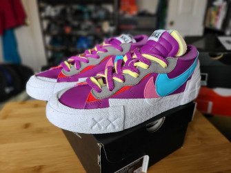 Nike X Sacai Kaws Blazer Low Purple Dusk Dm7901 Mens Size